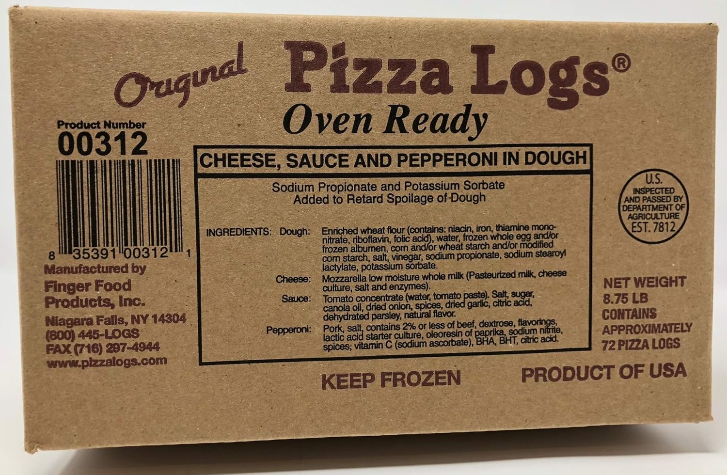 Amazon.com : The Original Pizza Logs Oven Ready Cheese And Pepperoni Pizza  – 72 Per Case. : Grocery & Gourmet Food Amazon.com : The Original Pizza Logs Oven Ready Cheese And Pepperoni Pizza  – 72 Per Case. : Grocery & Gourmet Food