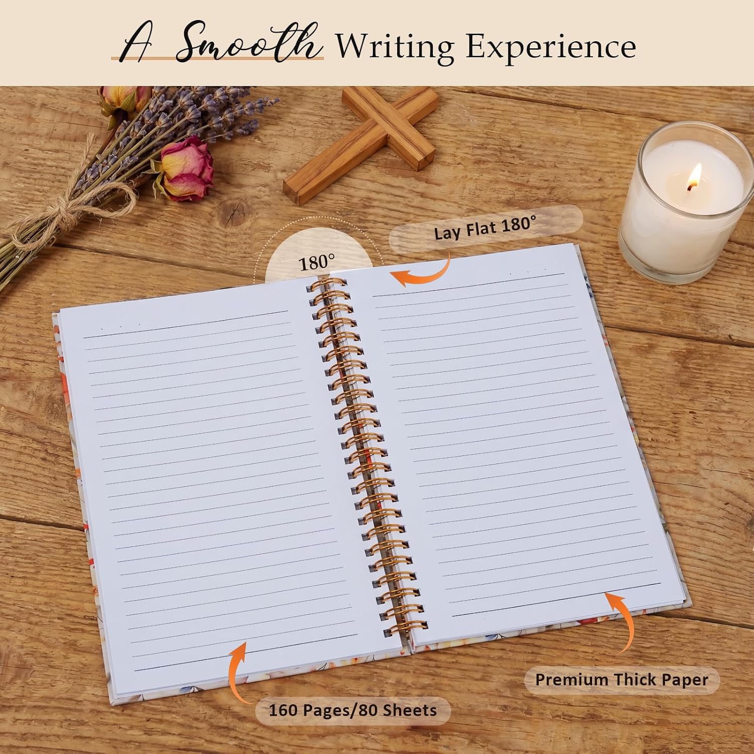 Christian Journal for Women - Bible Notebook for Bible Study & Prayer, Bible Verse Notebook & Church Notebook, Womens Bible Journal for Note Taking - for Sunday Service, Small Group & Daily Devotional image 4
