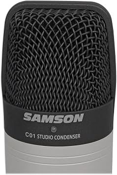 Samson C01 Large-Diaphragm Cardioid Condenser Microphone + Amazon Basics XLR Microphone Cable (10 Foot) Bundle