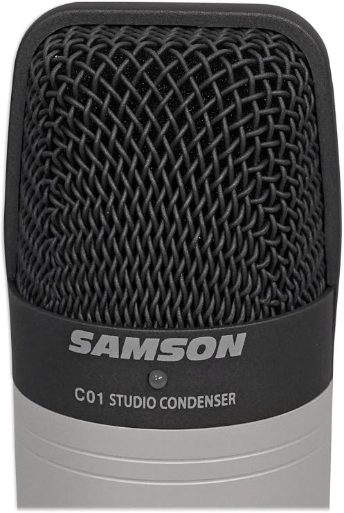Samson C01 Large-Diaphragm Cardioid Condenser Microphone + Amazon Basics XLR Microphone Cable (10 Foot) Bundle
