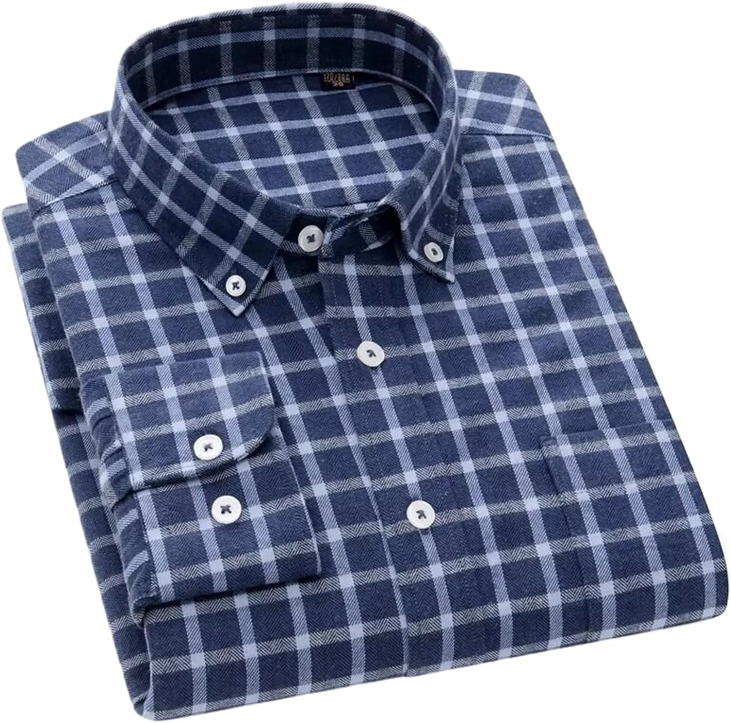 Cotton Shirts for Men Slim Fit Formal Plain Shirt Soft Casual Business Tops