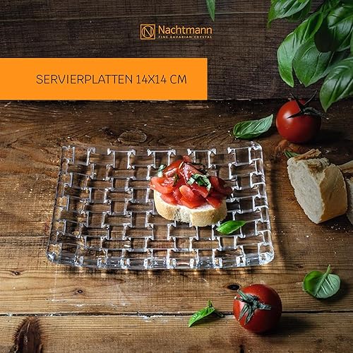 Miniatura 2 de Nachtmann Bossa Nova Collection - Plato de vidrio, 5.5 pulgadas, hecho de cristal transparente, plato para servir pasteles, postres, diseño de