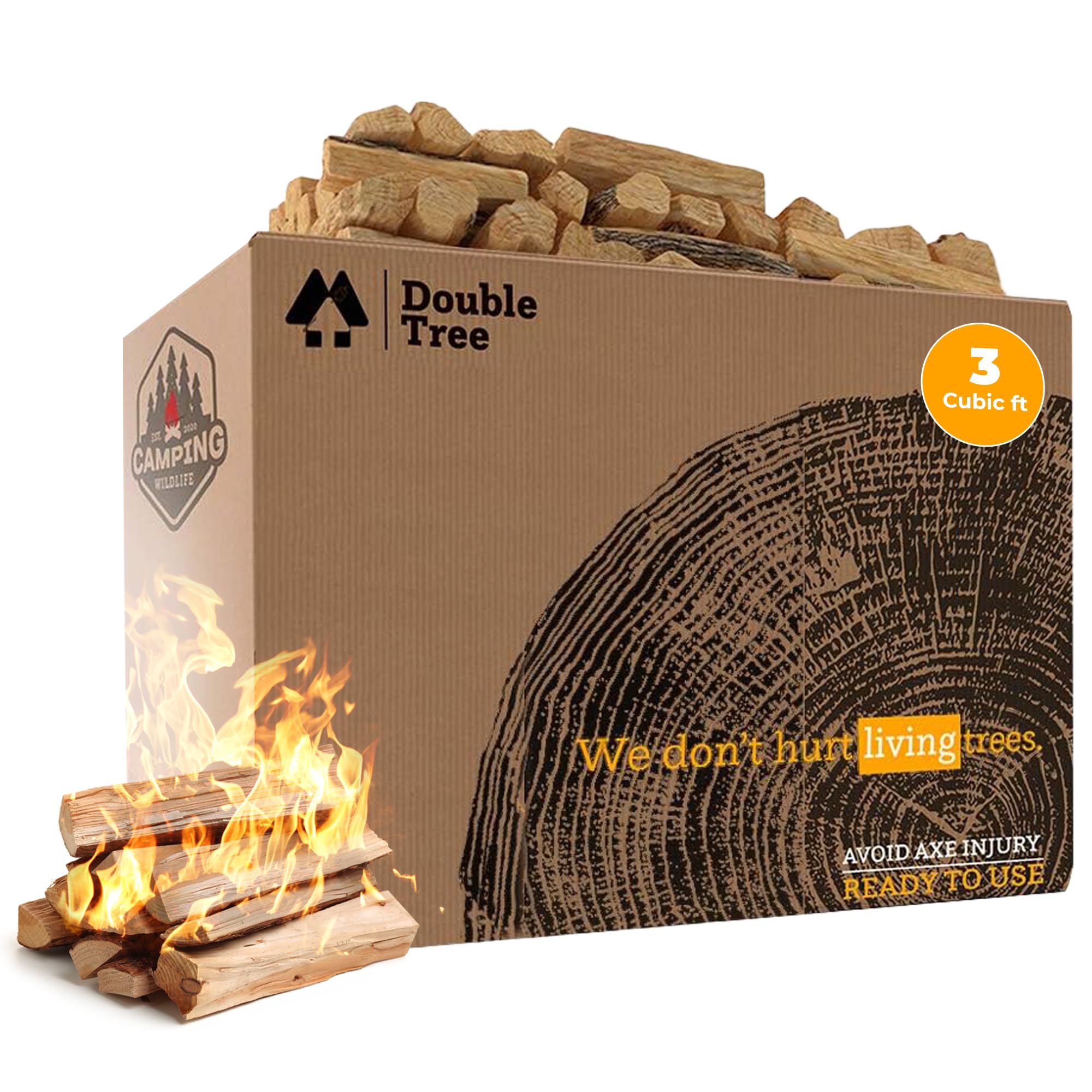Amazon.com: Double Tree Fire Starter Sticks - 100% Natural Cedar Wood  Kindling, Quick u0026 Easy Burning for Campfire, Camping Cooking Stove, Fire  Pit, Fireplace u0026 Grilling, lndoor u0026 Outdoor - (XX Large