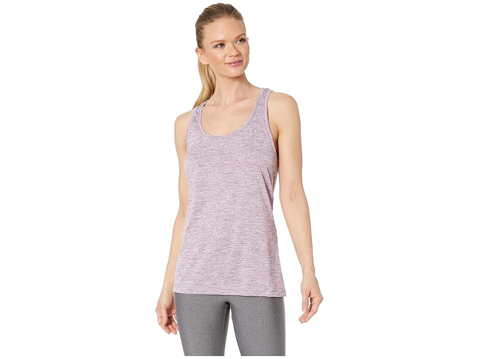 

Under Armour UA Techtm Tank Top - Twist (Purple Prime/Metallic Silver) Women's Sleeveless, Pink