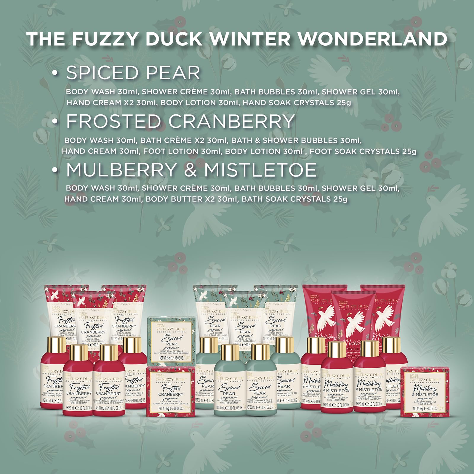 Baylis & Harding The Fuzzy Duck Winter Wonderland Luxury 24 Days of Christmas Advent Calendar Gift Set (Pack of 1) - Vegan Friendly - Image 3