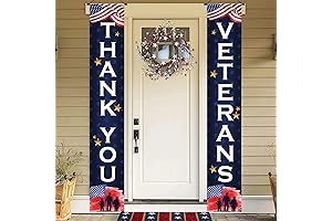 Veterans Day Decorations, Thank You Veterans Porch Banners 30x180CM