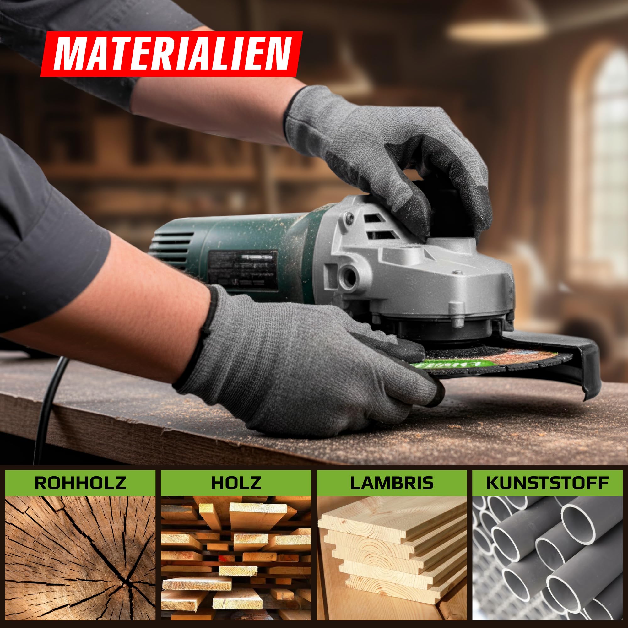 GRAFF Termit Disco de Corte para Madera 230 mm - Disco Amoladora 230 para Cortar Madera, Laminado, Plástico - Carburo de Tungsteno Disco de Corte para Amoladora Angular