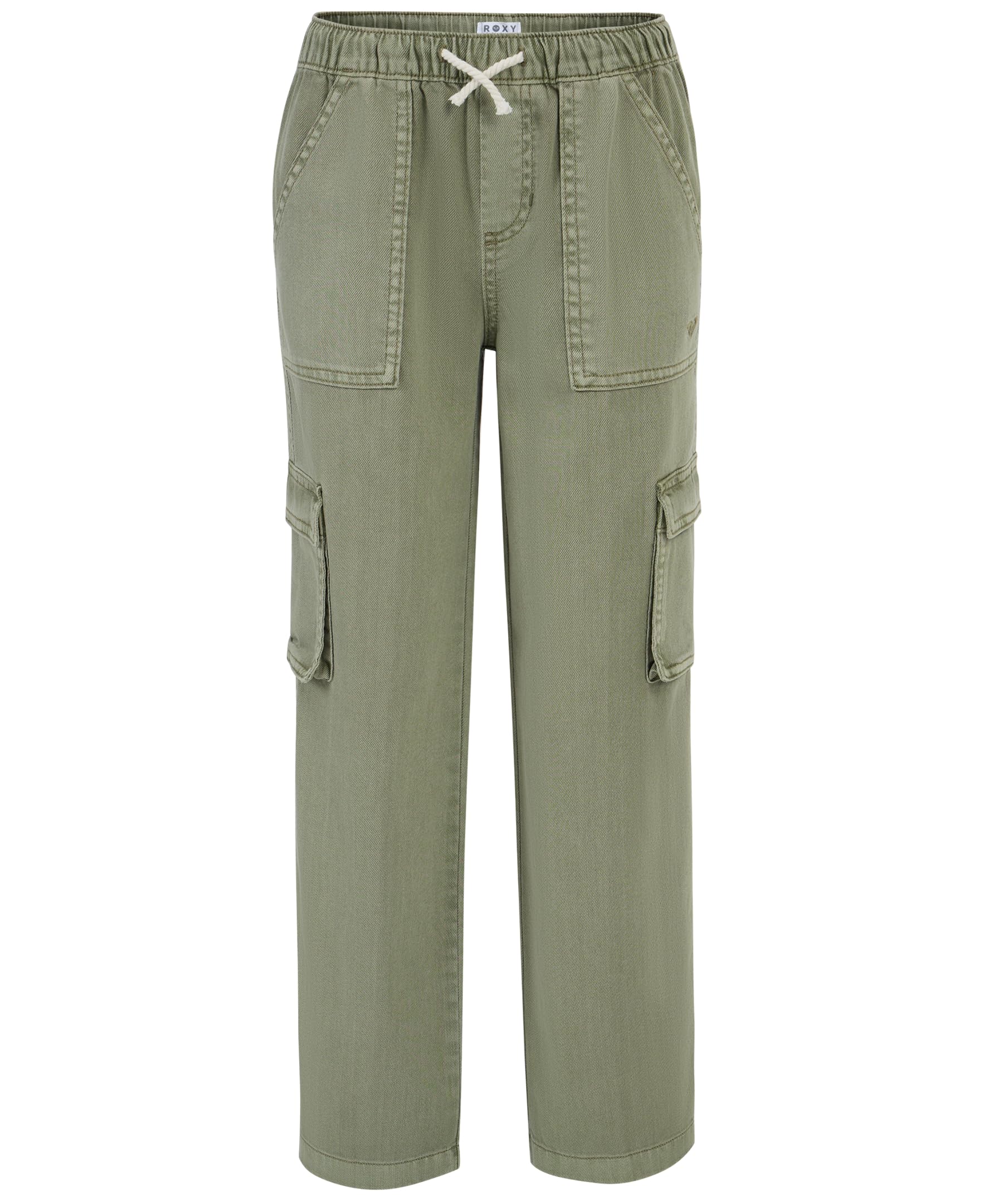 Roxy Girls' Precious Wide Leg Twill Cargo Pants, Relaxed Fit