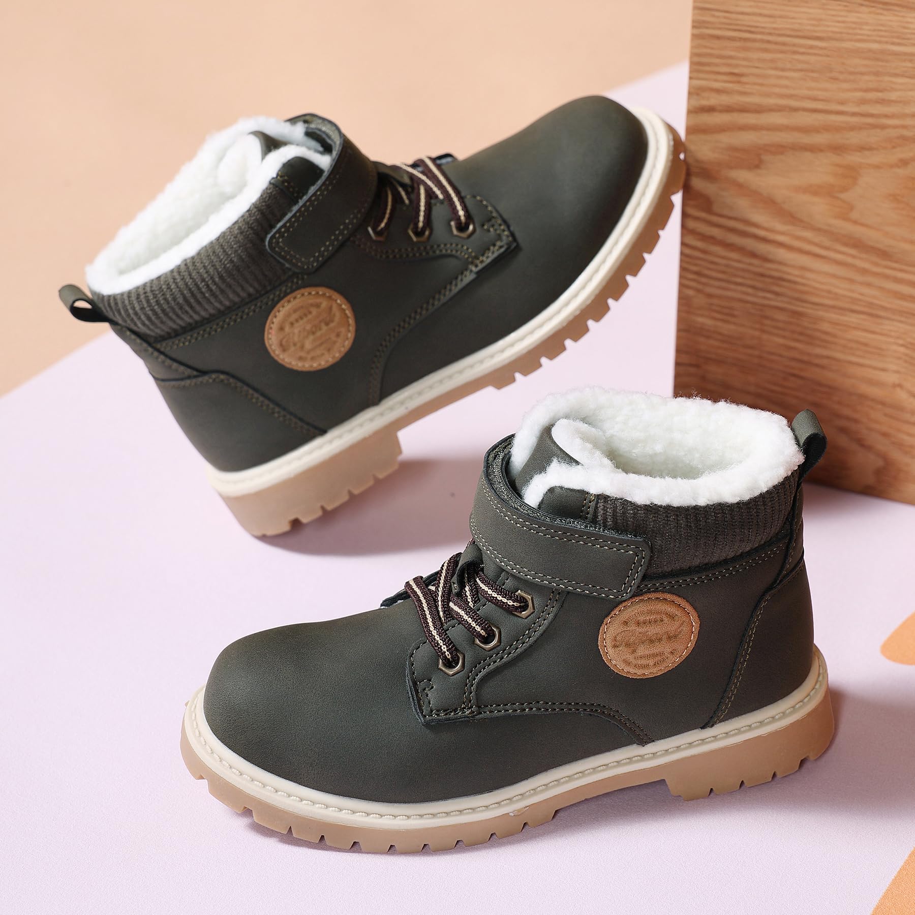 Kinder Winterstiefel Gefüttert Winterschuhe Rutschfest Mädchen Jungen Schneestiefel