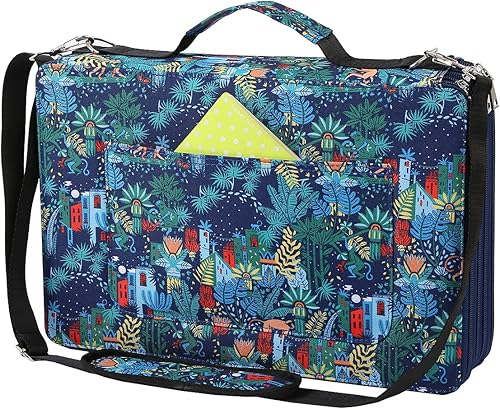 Miniatura 14 de Lbxgap Estuche para lápices Jungle con 120 ranuras de tela Oxford, con ranura para lápices, organizador con práctico envoltorio portátil, soporte