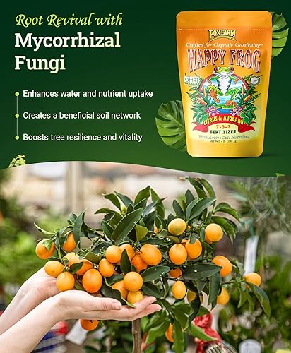 Miniatura 4 de FoxFarm Happy Frog Fertilizante de cítricos y aguacate  Fórmula para limones, naranjas, aguacates y más, NPK 7-3-3 (bolsa de 4 libras)