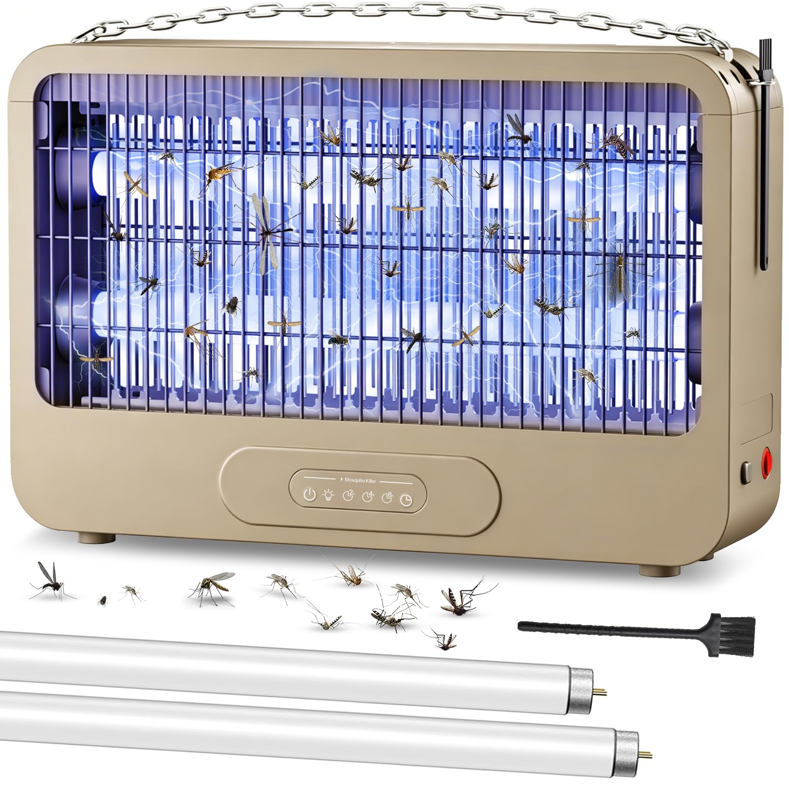 Matainsectos eléctrico de 3500 V Trampa eléctrica para Moscas - Gris