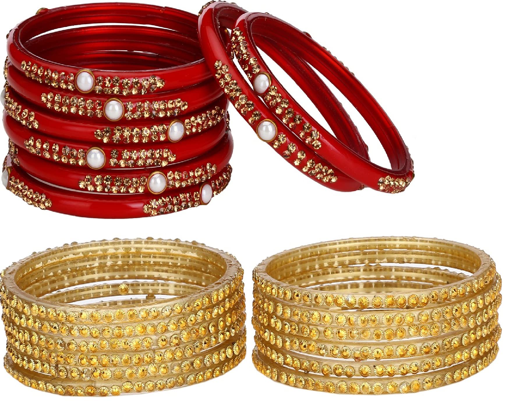 See full amazon price history chart for Somil Fashion Glass Bangles/Kada Combo Set for Women and Girls - Ideal for Weddings, Parties, and Festivals - Available in 4 Sizes - Includes 20 Stylish Bangles/Kada in Attractive Gold & Red Colors Somil Fashion Glass Bangles/Kada Combo Set for Women and Girls - Ideal for Weddings, Parties, and Festivals - Available in 4 Sizes - Includes 20 Stylish Bangles/Kada in Attractive Gold & Red Colors (B09BCRN38R) Amazon Price History, Amazon Price Tracker