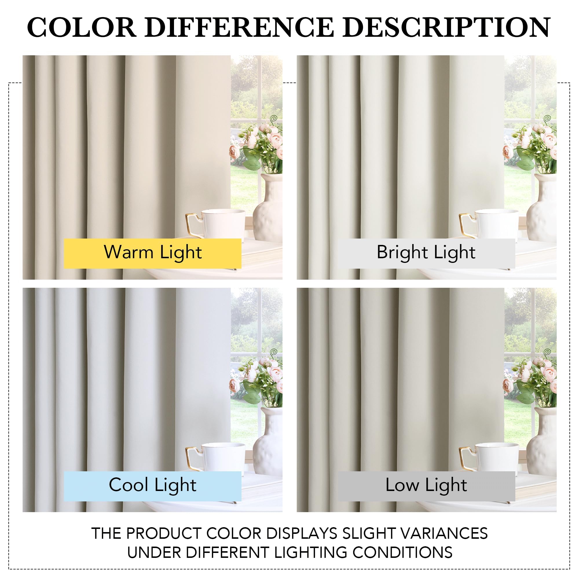 PONY DANCE 1 Pezzo L 140 x A 180 cm Tenda Oscurante per Soggiorno - Tende Camera da Letto Tende con Anelli Tende per Salotto Eleganti Tenda Termica per Bambini, Beige Chiaro