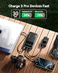 INIU 140W Banque d'énergie pour ordinateur portable, sécurité de vol 27000mAh Chargeur portable de grande capacité avec USB C Câble, chargeur de téléphone d'affichage numérique, 3 Ports Voyage Pack de batterie externe pour MacBook iPad Deck à vapeur etc