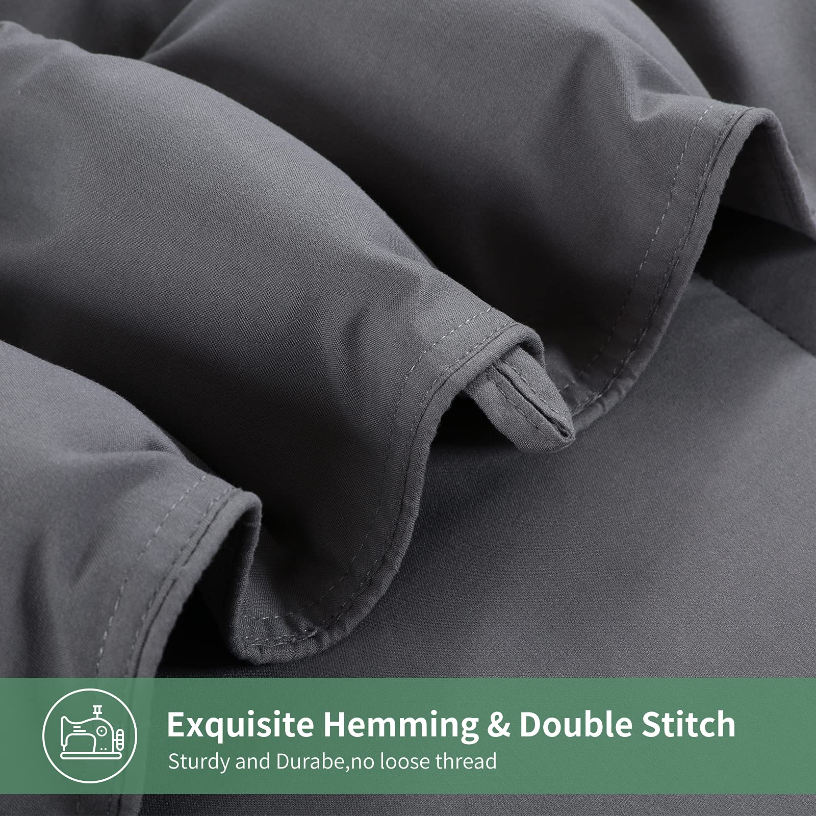 HOMBYS Ultra Soft Lightweight Viscose from Bamboo-Filled White Oversized King Comforter 120x120, Quilted Summer Down Alternative Comforter Duvet Insert, 8 Corner Ties