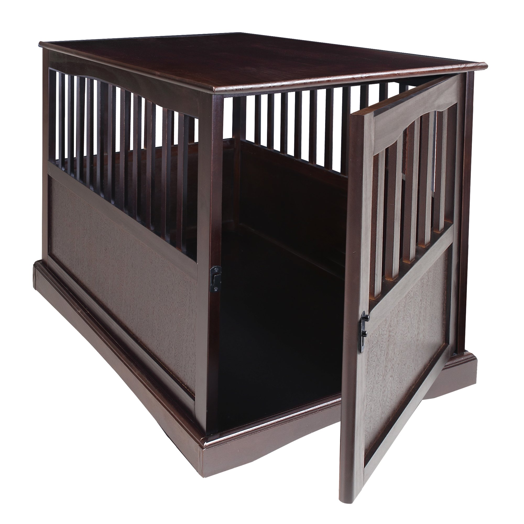 Casual Home Wooden Large Pet Crate, End Table, Espresso