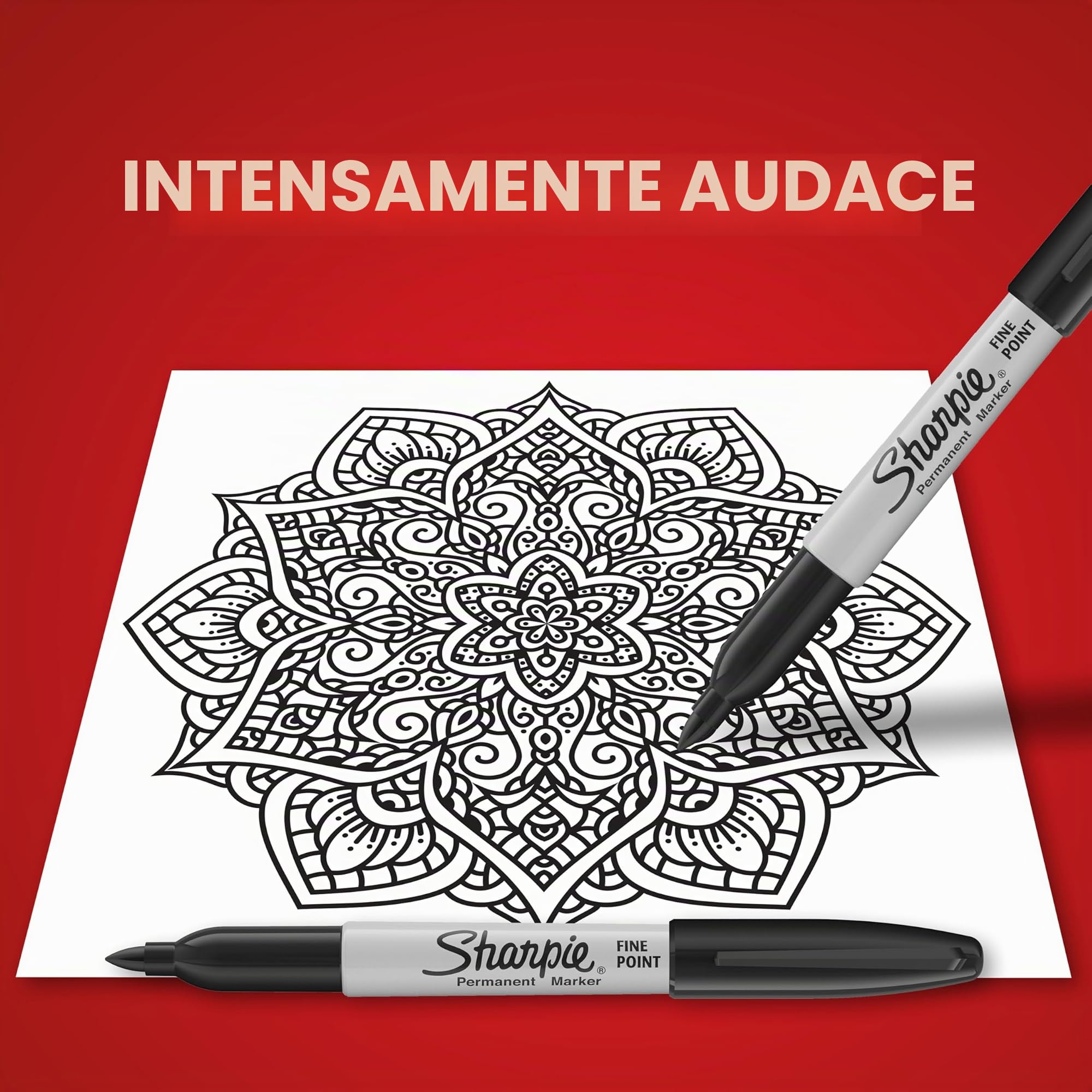 Sharpie Pennarelli indelebili | Punta fine per dettagli in grassetto | Inchiostro nero | 40 pennarelli