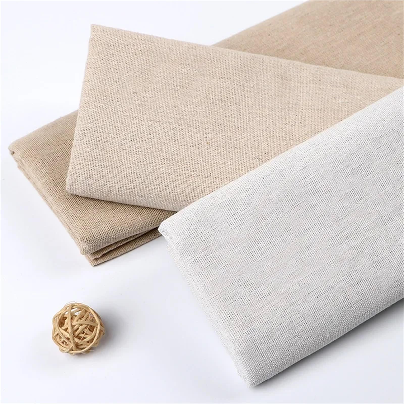 Rollo de Tela de Lino 200/300/500cm X150cm textil algodón lino tela gris Vintage ropa almohada mantel(3,500cm)
