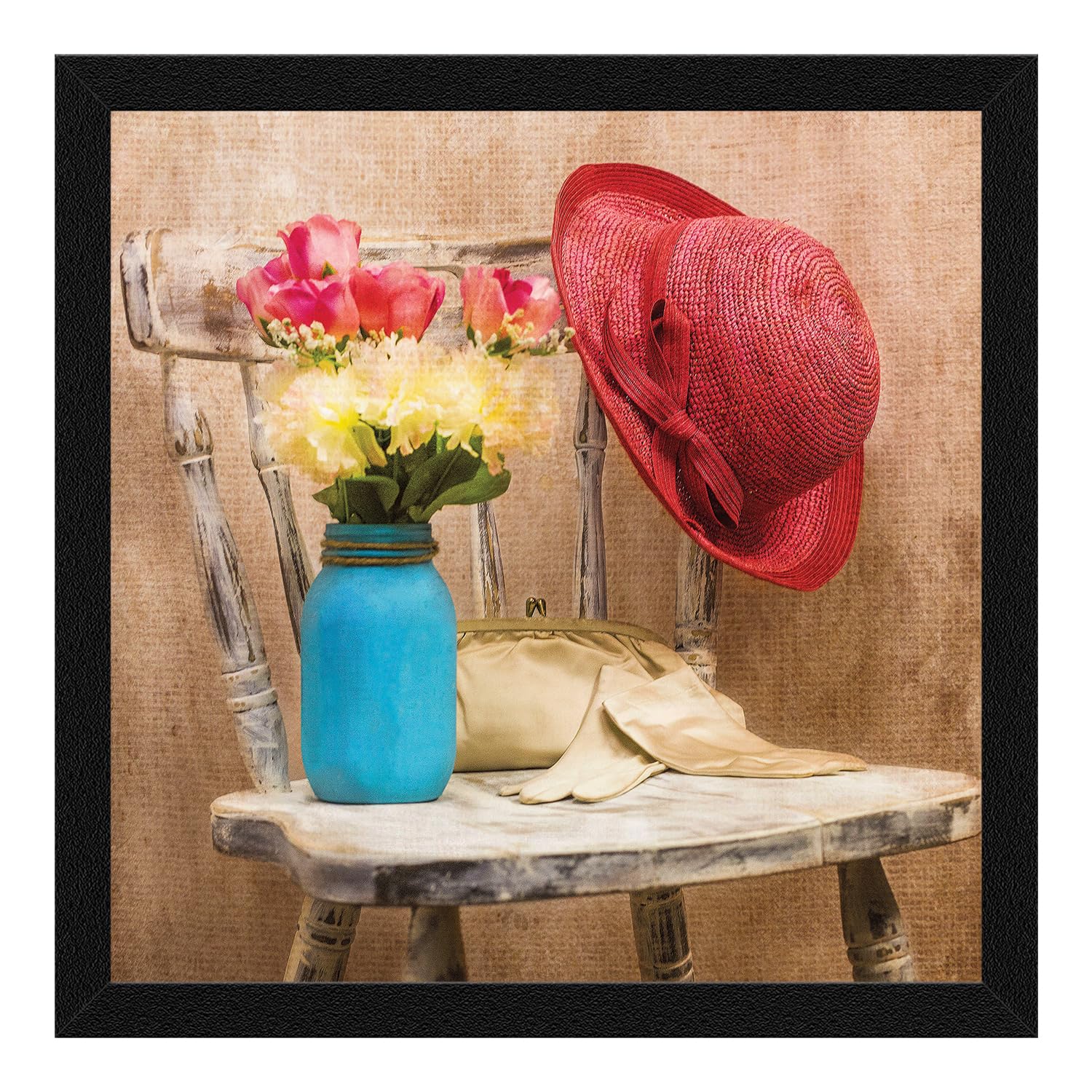 ArtX Paper Flower Wall Art Framed Painting, Wall Decor For Living Room, Multicolor, Floral, 13 X 13 inches, Set of 1 (AXB00341-FLR) (B0BCFZVBLC) Amazon Price History, Amazon Price Tracker