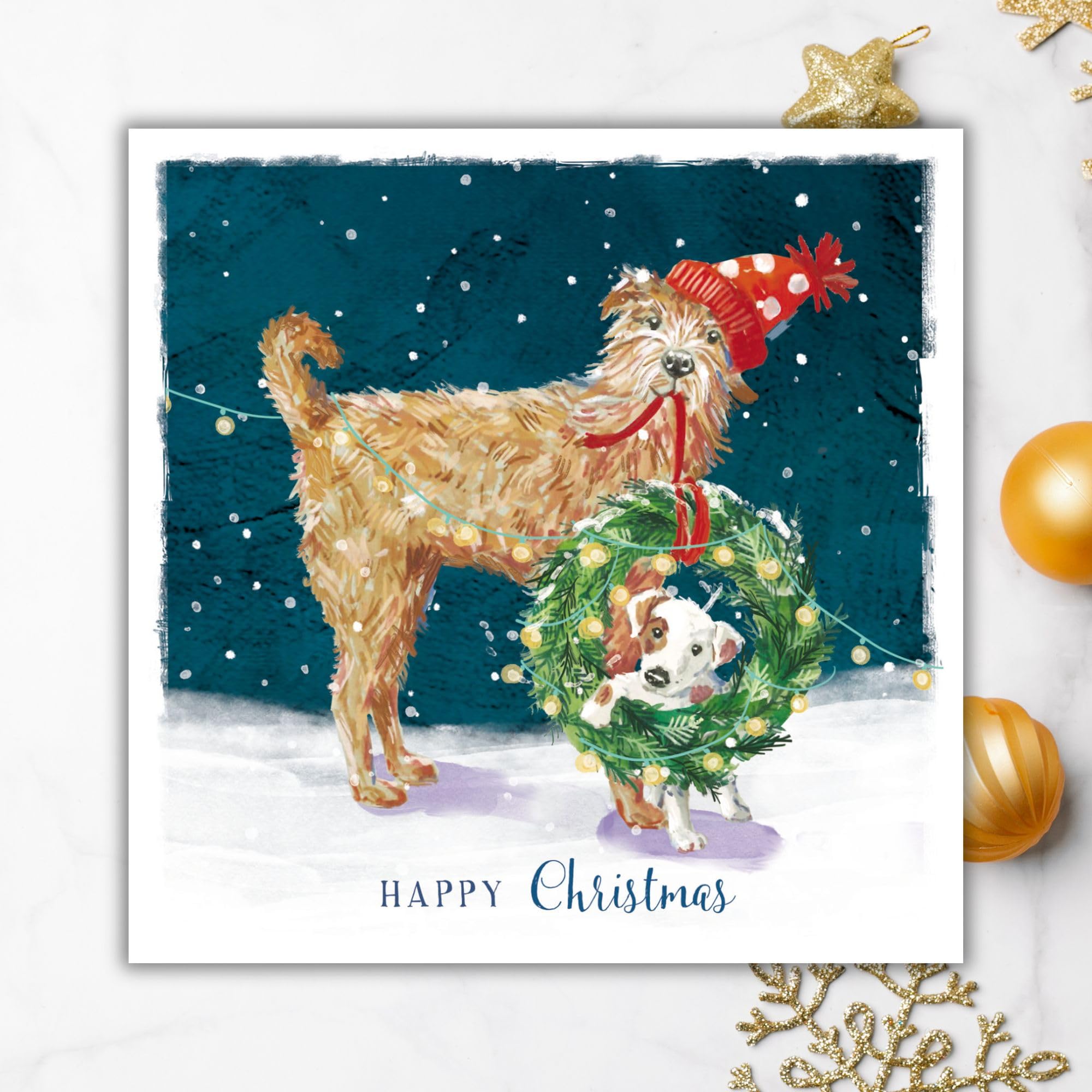 GBCC Charity Christmas Cards Pack of 10, Charity Christmas Cards with Festive Dogs Design - Image 3