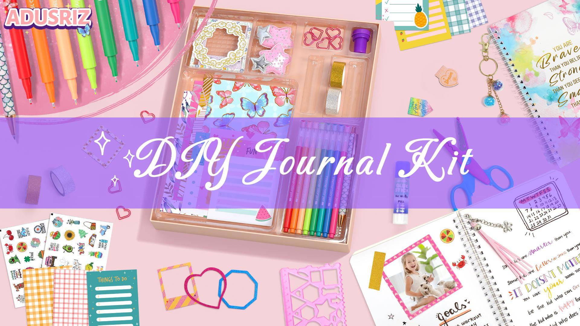 Kit Scrapbooking Afufu – Journal DIY Pour Filles 6-14 Ans – Carnet Créatif Avec Accessoires