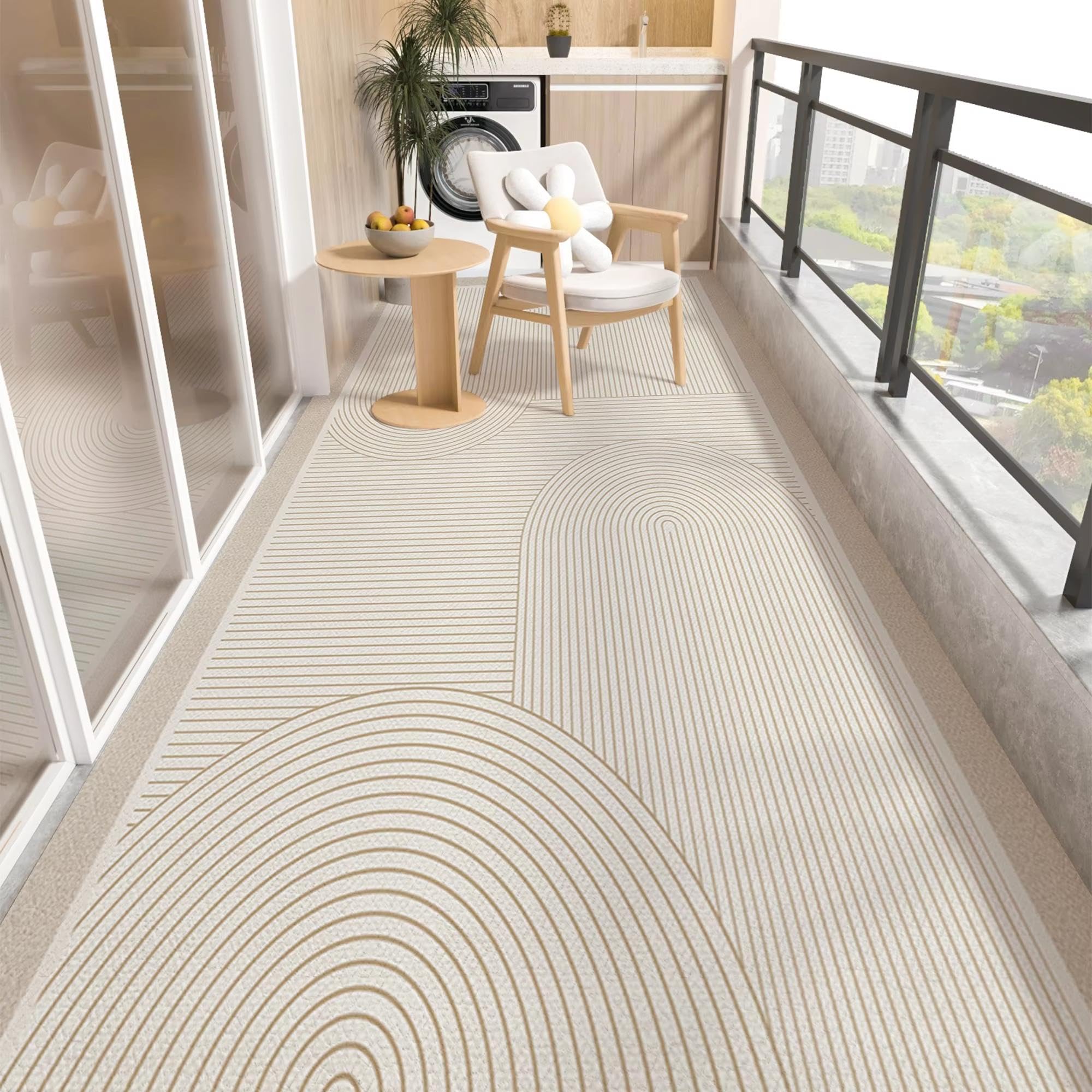 Tapis de sol de balcon à rayures pour sécuriser un sol glissant