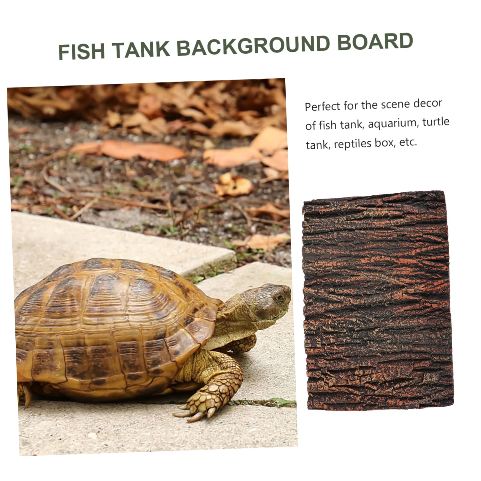 Abaodam Turtle Tank Decorative Board Simulated Rock Slab Terrarium Background Decor
