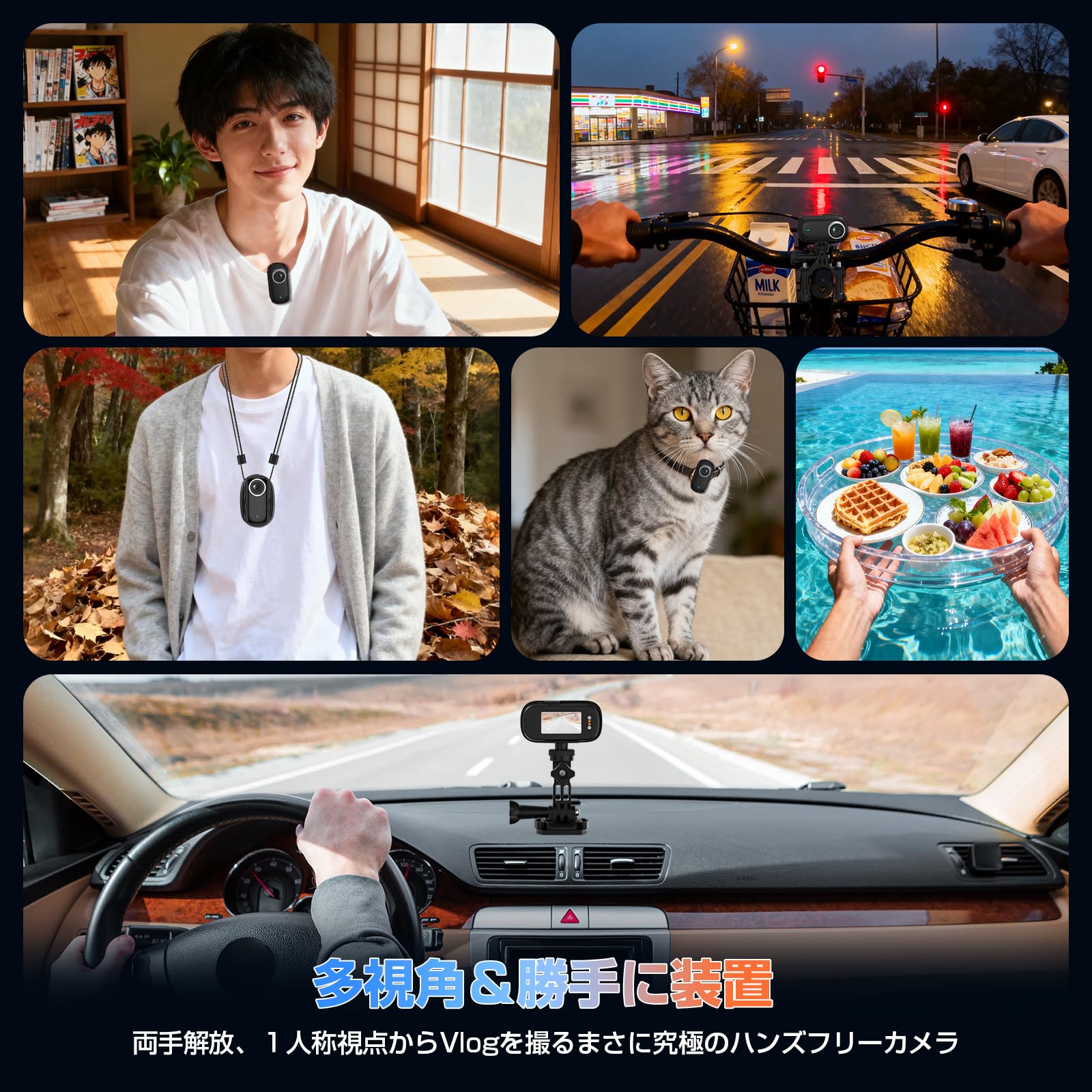 Amazon | LXMIMI 4Kウェアラブルカメラ・アクションカム 親指サイズ