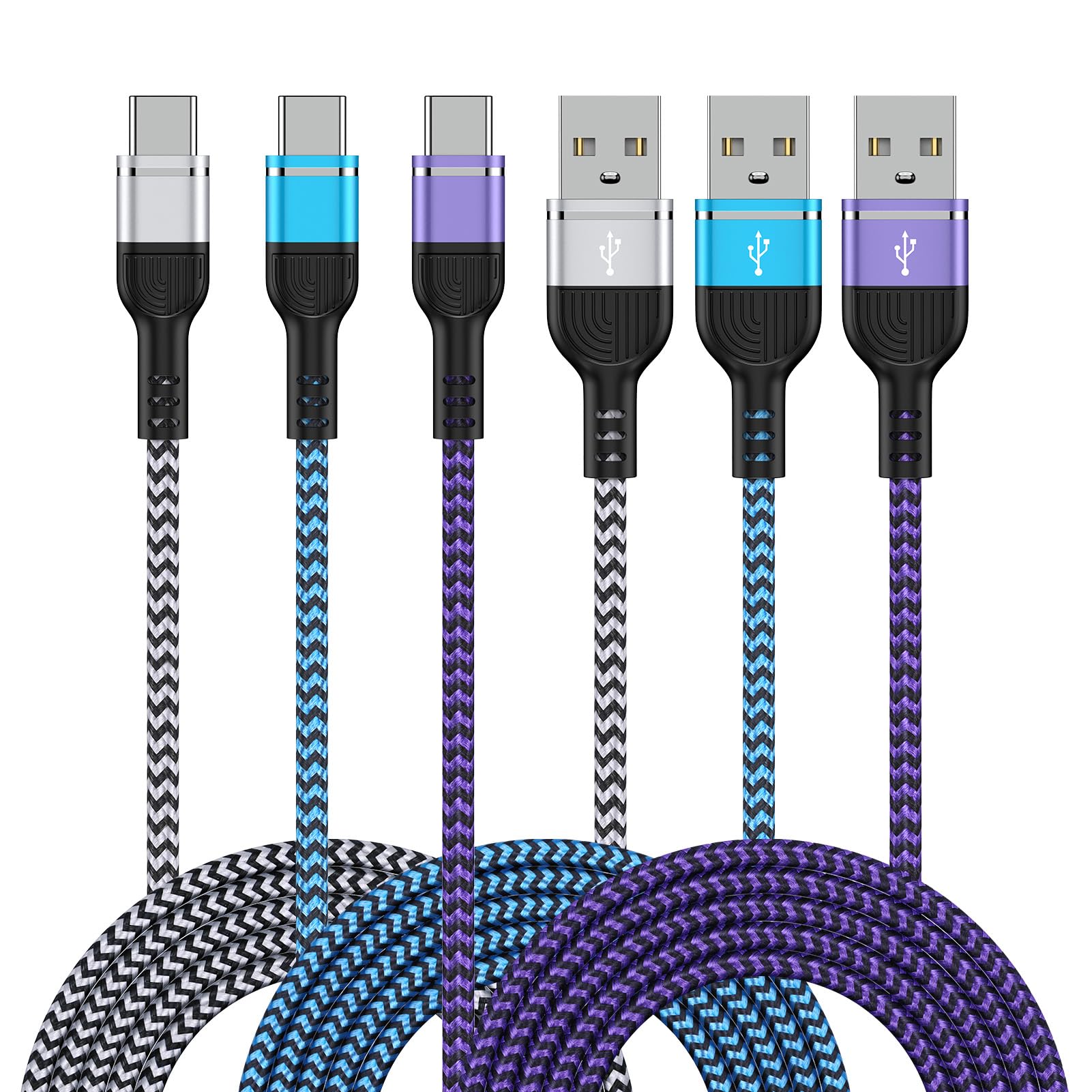 USB C Charger Cable Fast Charging 6FT/3Pack for Motorola Razr 2024,Razr 2023,Edge 2024,Edge 2023 2022,Edge 50 Ultra,Moto G Power 5G 2024,Moto G Stylus 2024,G Play,3.1A Type C Android Charger Car Cord