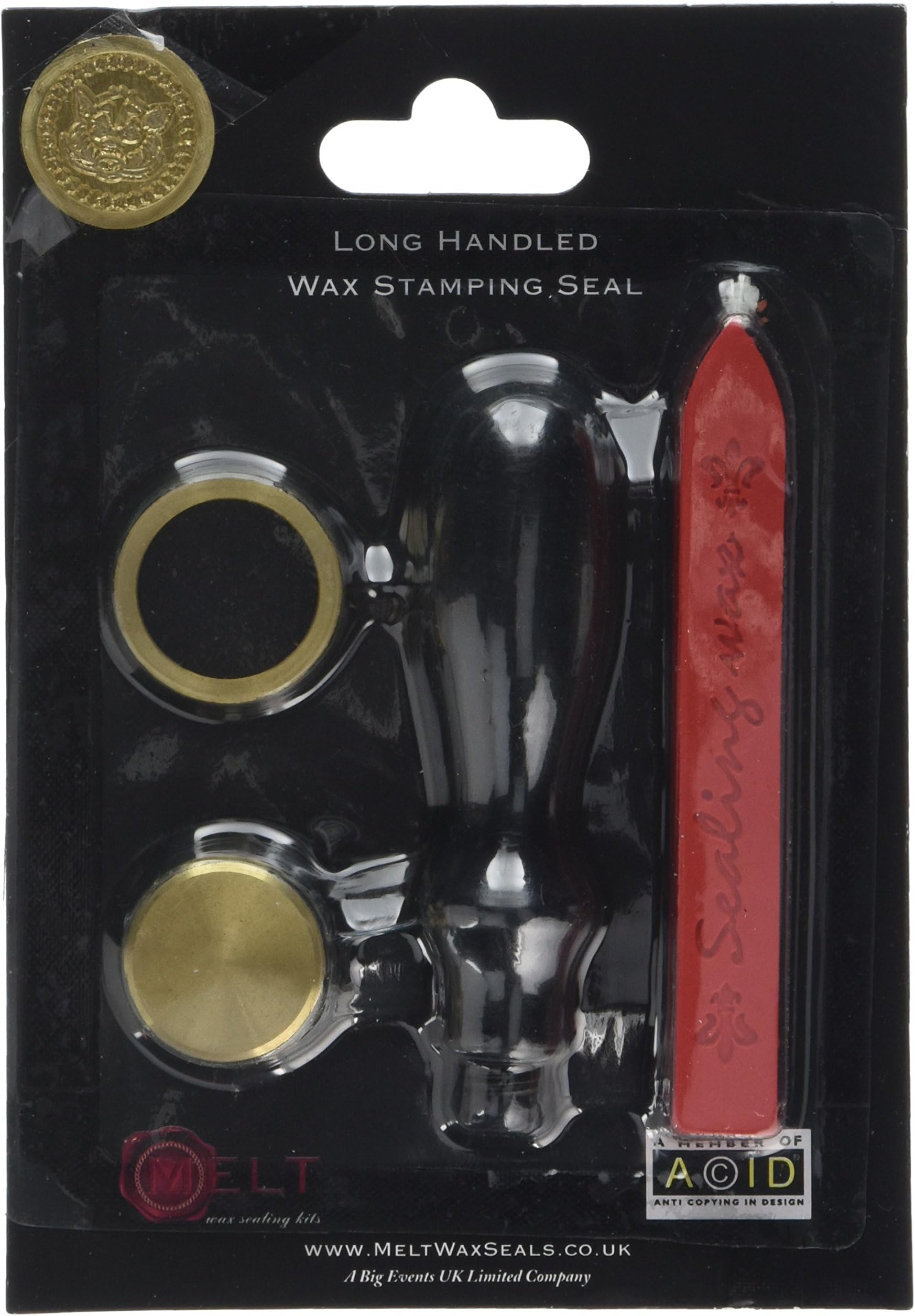 MELT Wax Stamp, Boars Head Countryside Coin Seal and Red Wax Stick XWSC057-Kit (S24)