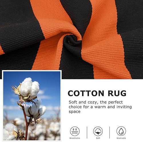 Miniatura 286 de IOHOUZE - Tapete a cuadros estilo búfalo de 5 x 8 pies para interiores y exteriores, lavable, para sala, tapete de bienvenida primavera-verano