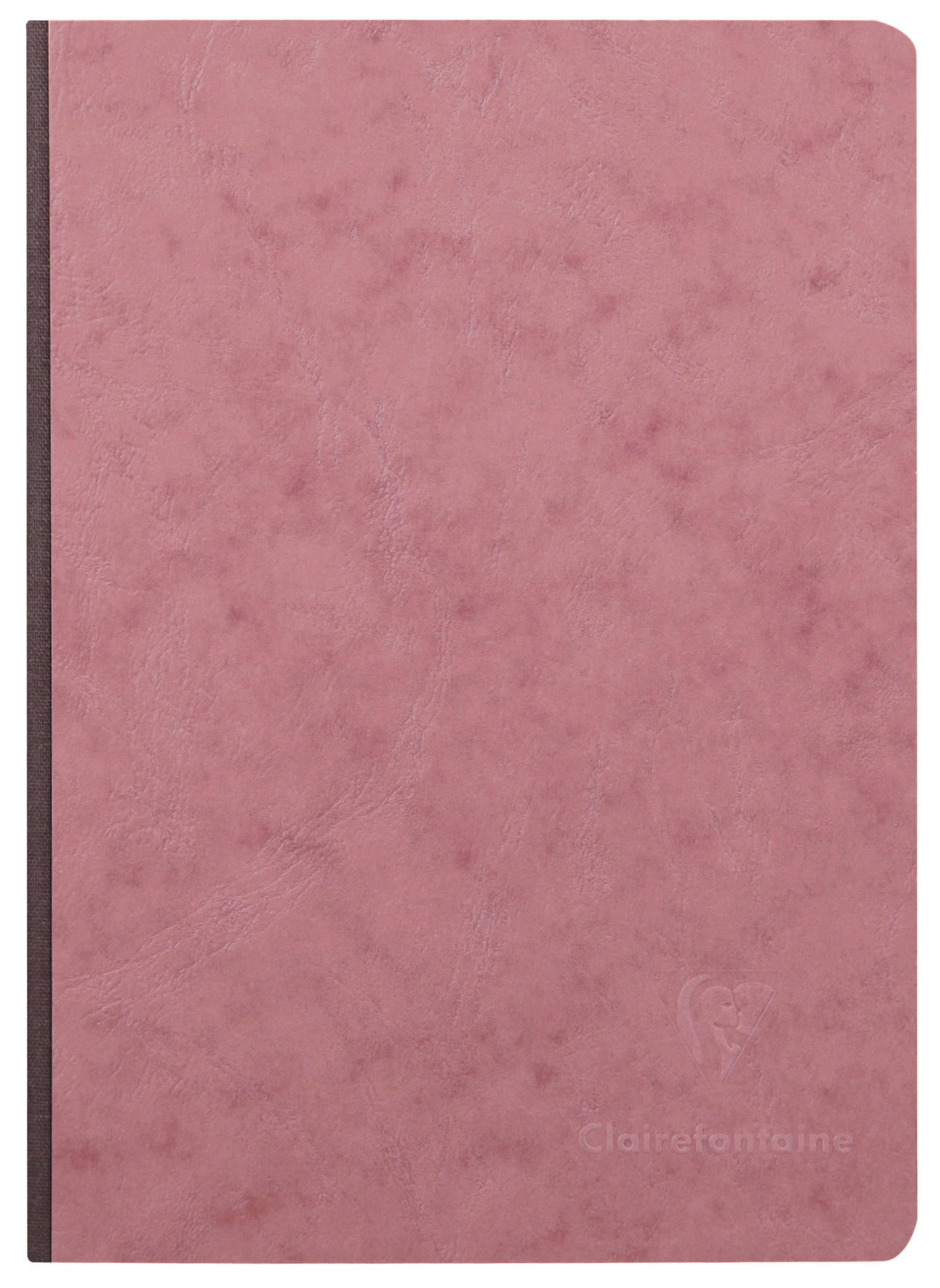 Clairefontaine 795406C Age Bag Collection Sewn Notebook with Antique Pink Cloth Spine - A5 14.8x21cm - 192 Plain White Pages - Paper 90g - Cover Card Leather