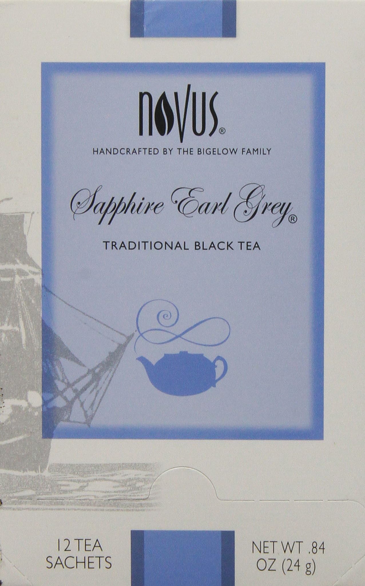 Novus Sapphire Earl Grey Tea, 12 Count Tea Bags
