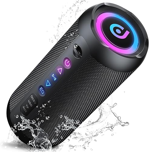Portable Bluetooth Speaker, Bluetooth 5.4 Speaker, 30W Dual Speaker, 2.0 Channel, Deep Bass, 30H Playtime, Colorful RGB Lights, IPX7 Waterproof, TWS pairing for Outdoor/Home/Party/Travel, Gift Ideas - 66% off