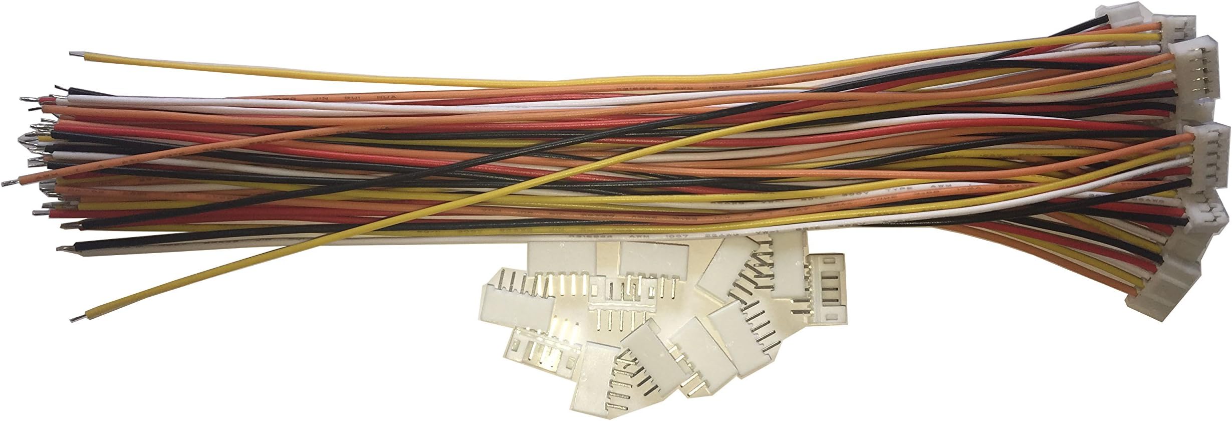 12 Sets JST PH 2.0MM 5 Pin Female Single Connector with 200mm Wire 1007 26AWG