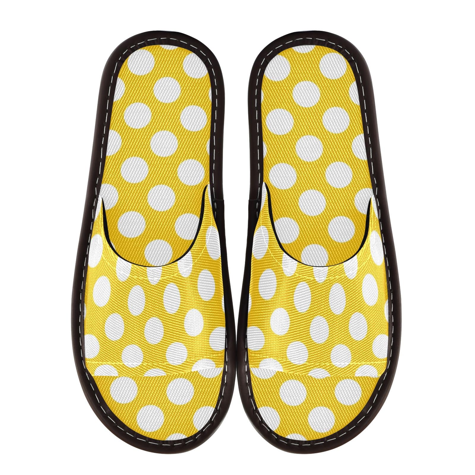 CHIFIGNO Comfortable Open-toe Spa Shoes for Home with Anti-skid Sole Size 5.5-6