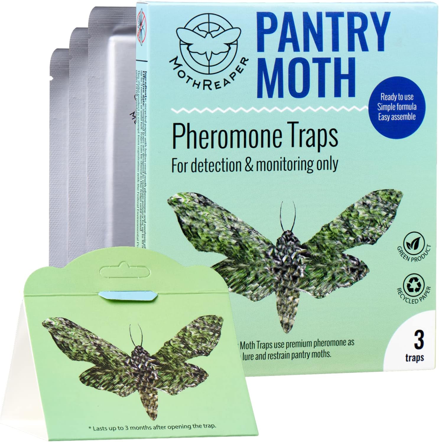Pantry Moth Trap 3Pack Pantry Moth Glue Traps for House