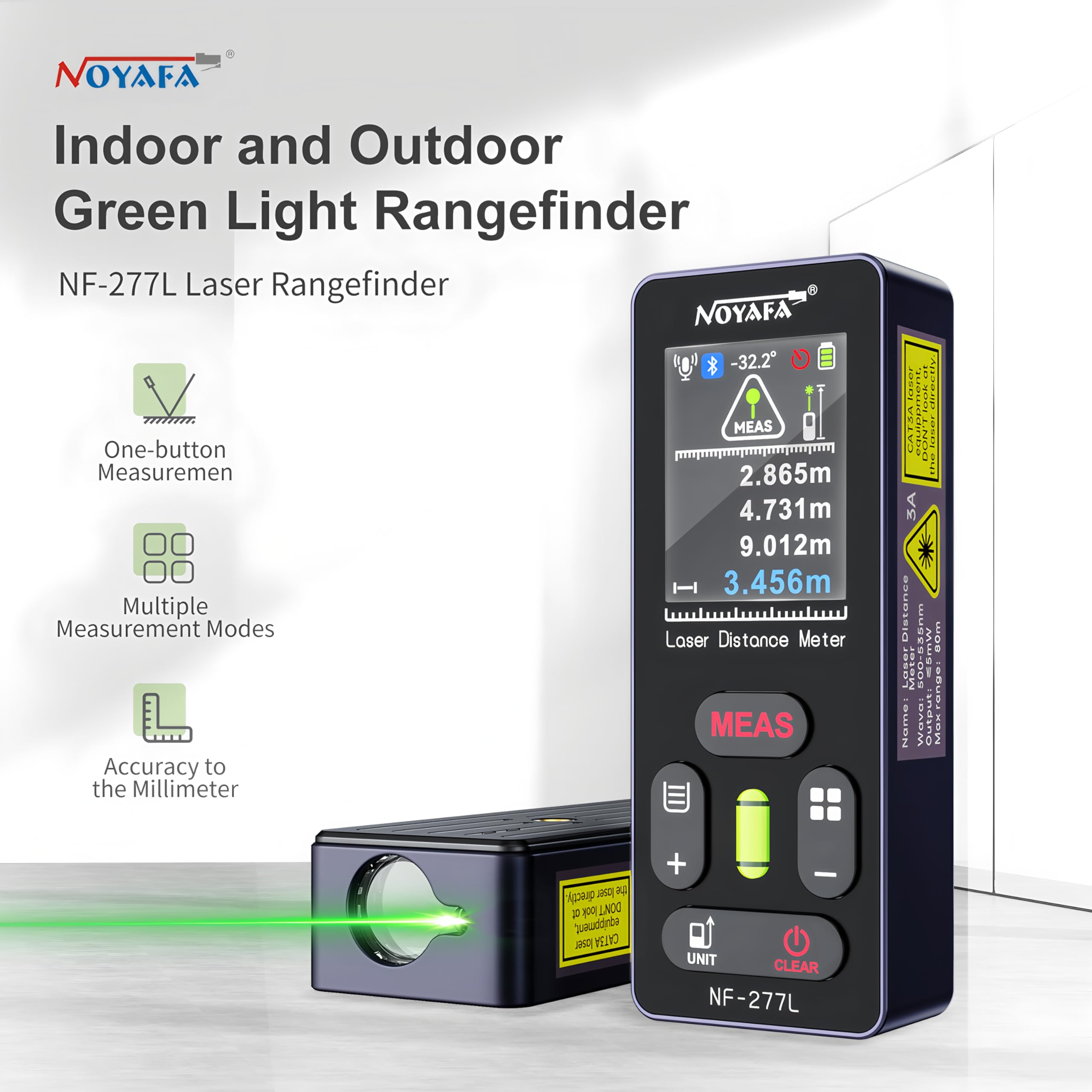 Télémètre laser à lumière verte haute précision 60/100 m laser professionnel avec réticule laser (60 m)