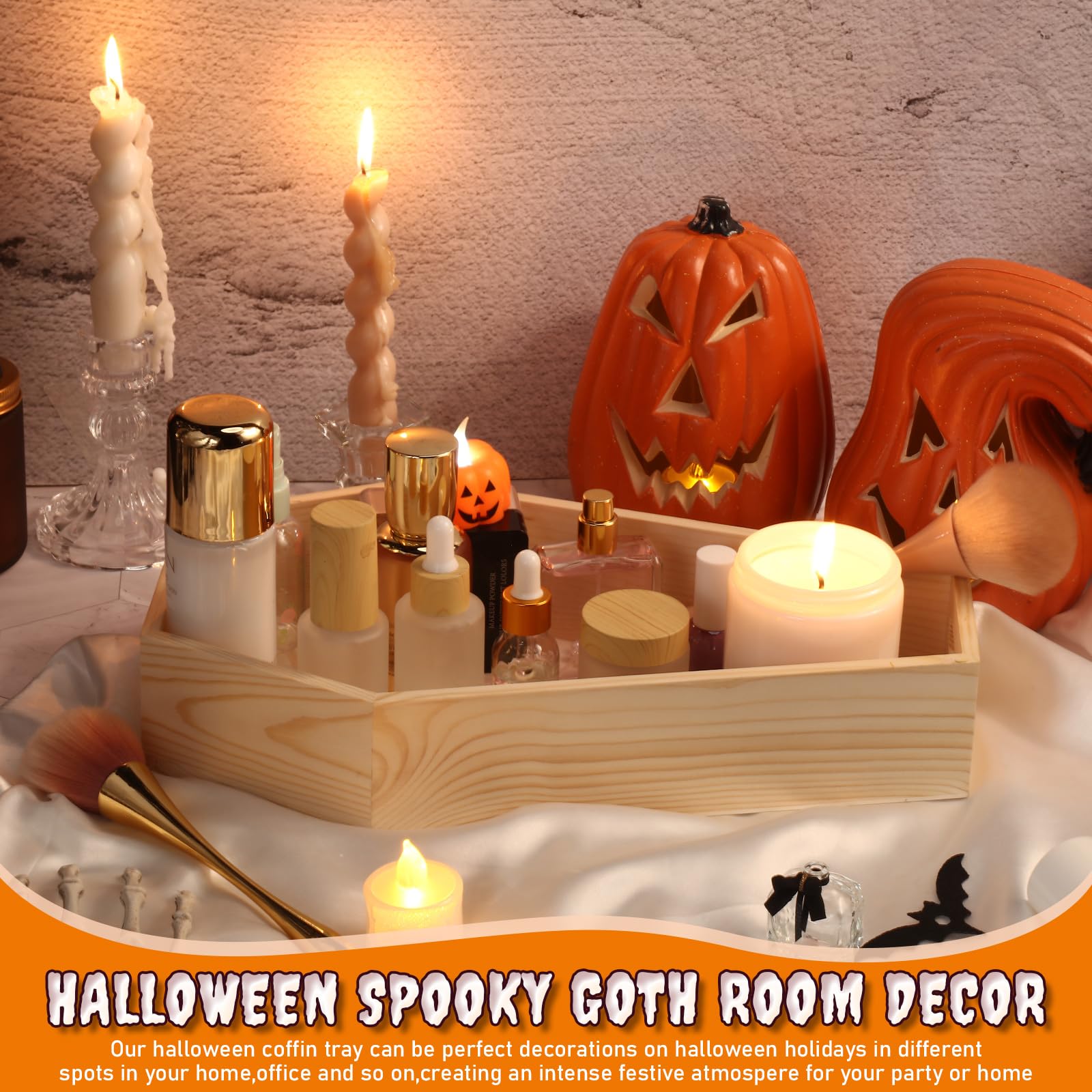yiilead Paquete de 4 cajas de ataúd de Halloween, bandeja de ataúd de madera pintada en negro para decoración de Halloween, decoración gótica, recuerdo de fiesta, caja de joyería de ataúd yiilead Paquete de 4 cajas de ataúd de Halloween, bandeja de ataúd de madera pintada en negro para decoración de Halloween, decoración gótica, recuerdo de fiesta, caja de joyería de ataúd