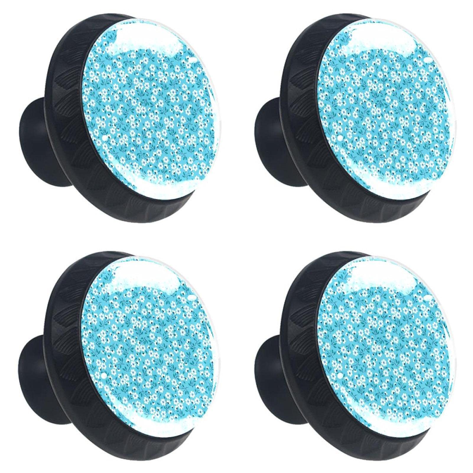 Boutons de tiroir en verre motif floral pour personnaliser votre intérieur