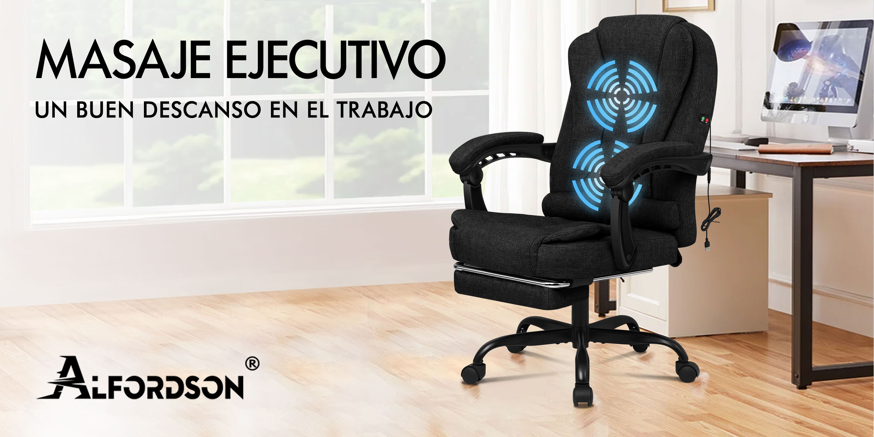 Sedia da ufficio HWC-J86, sedia da scrivania, ergonomica, supporto lombare regolabile, portata