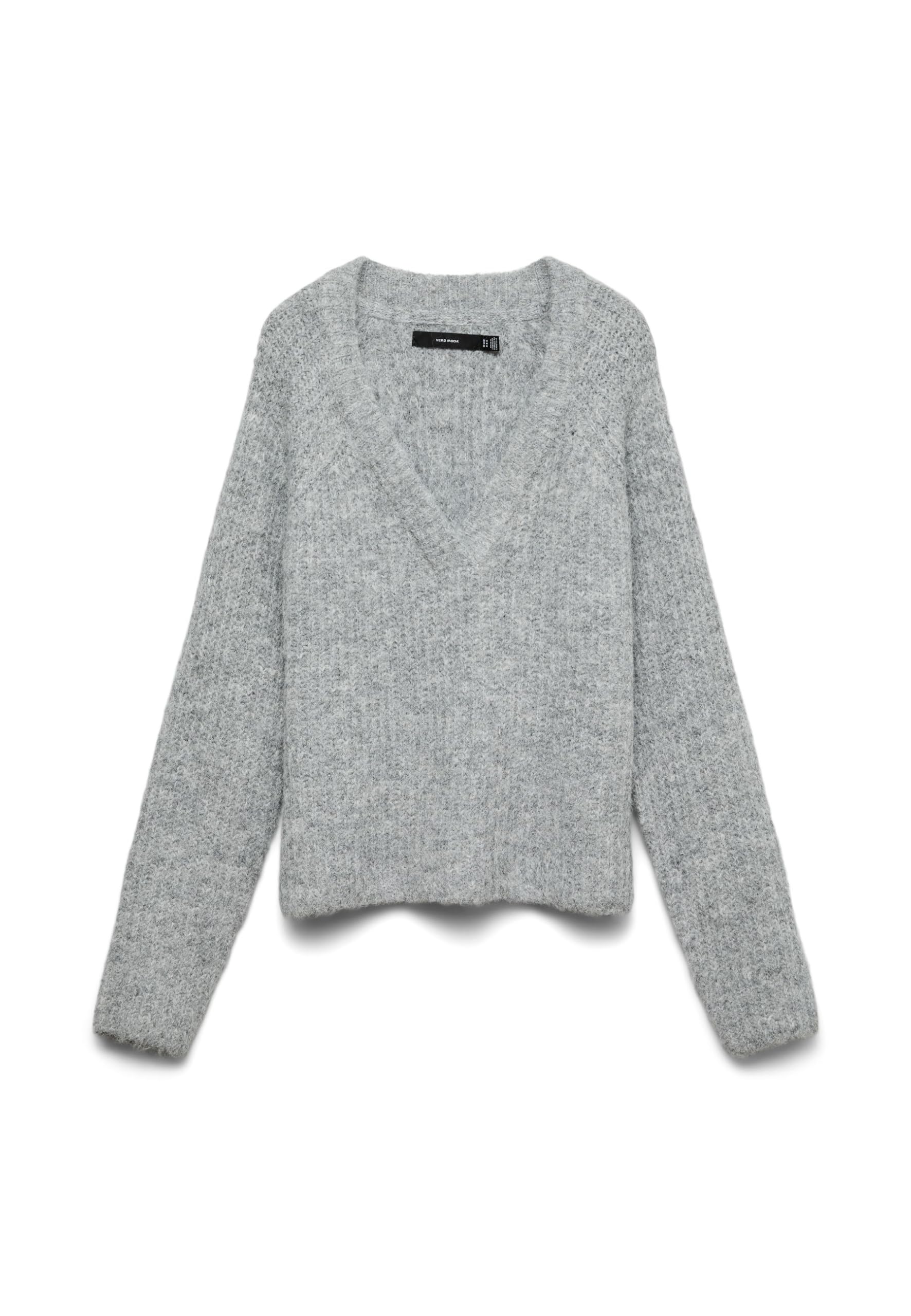Knitted pullover VMNOVAH Knitted pullover XS, Medium Grey Melange, XS