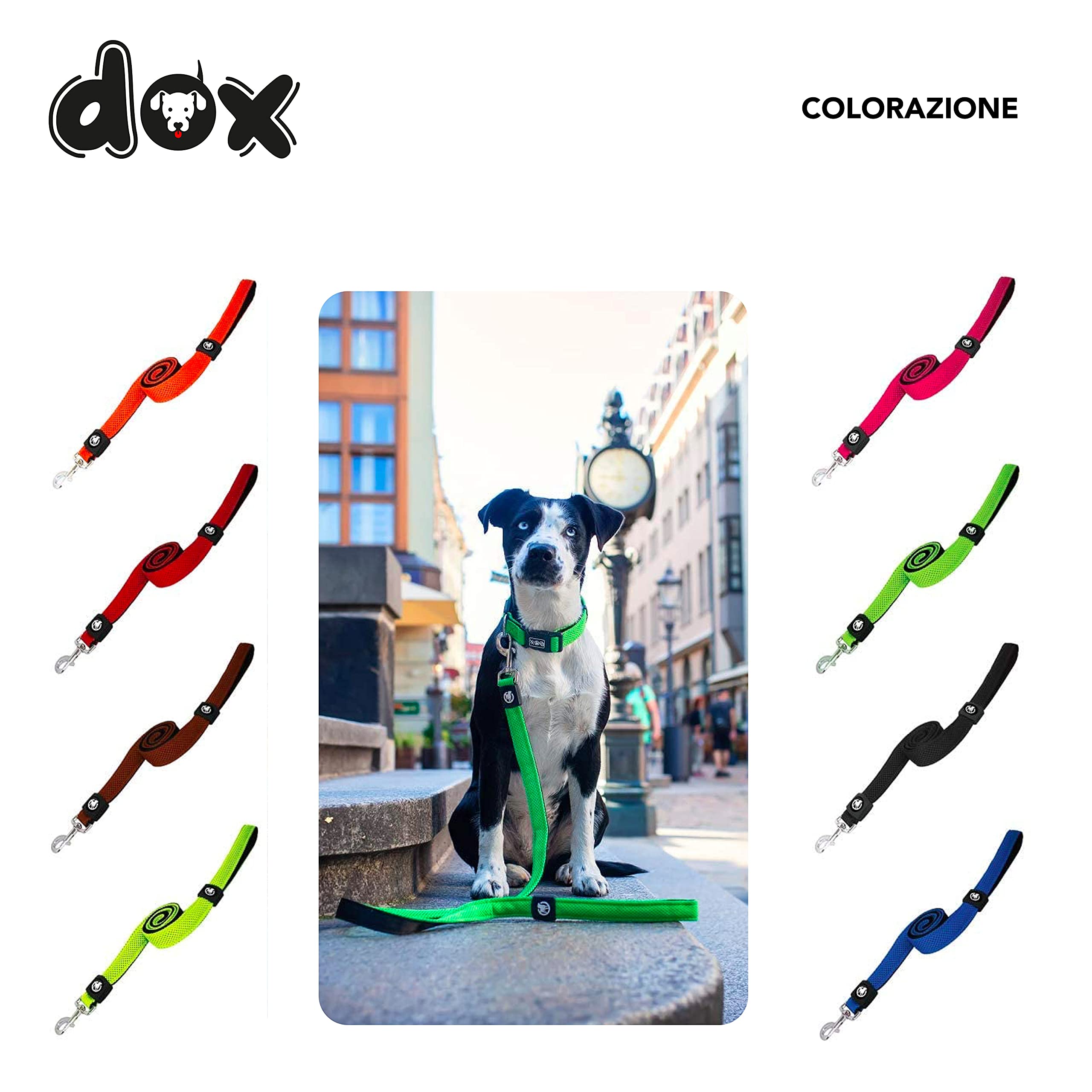 DDOXX Guinzaglio Cani Air Mesh, Imbottito, 120 cm | Tanti Colori e Taglie | Per Cani Piccoli Medi Grandi | Guinzaglio Cane Gatto Cucciolo Taglia Piccola Media Grande | Rosa Pink, S