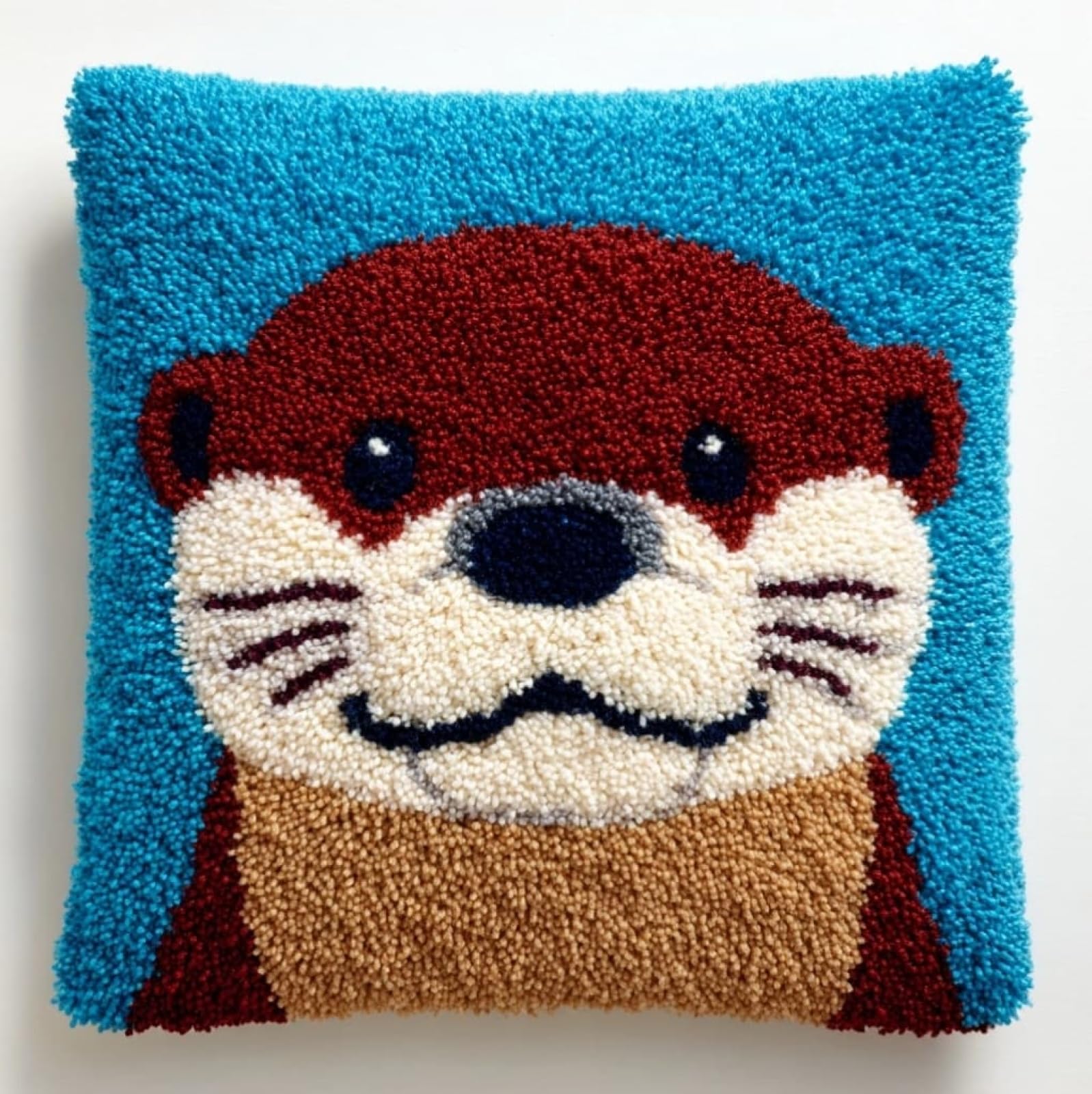 WallustrioaW Latch Hook Cushion Kit Pre Printed,Animal Otter