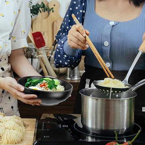 Miniatura 4 de BESTonZON Juego de 4 cuencos de ensalada Ramen para afeitar, recipientes de alimentos, tazones de sopa, cuencos para comida, tazón de fruta, tazón