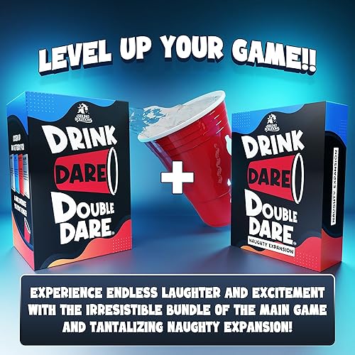 Miniatura 3 de Drink, Dare, Double Dare - Los mejores juegos de fiesta y familia para divertidas travesuras, desafíos atrevidos y doble diversión (beber, atrévete,