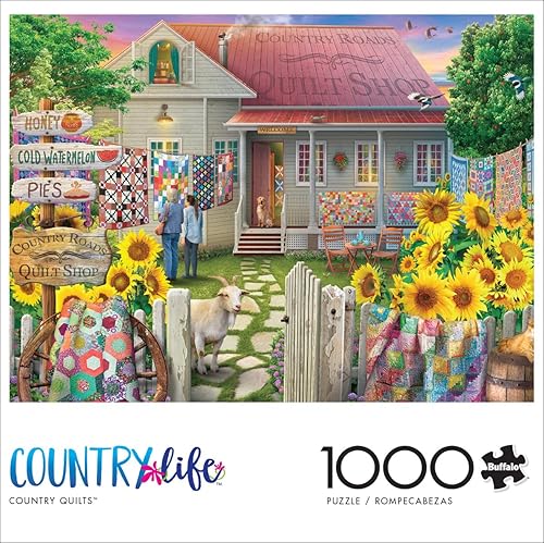 Miniatura 2 de Buffalo Games - Country Life - Country Quilts - Rompecabezas de 1000 piezas para adultos, rompecabezas desafiante perfecto para noches de juego -