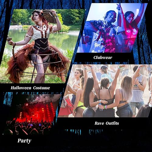 Miniatura 5 de Kepblom Pantalones cortos metálicos para mujer, de cintura alta, brillantes, para fiestas y discotecas, bailar