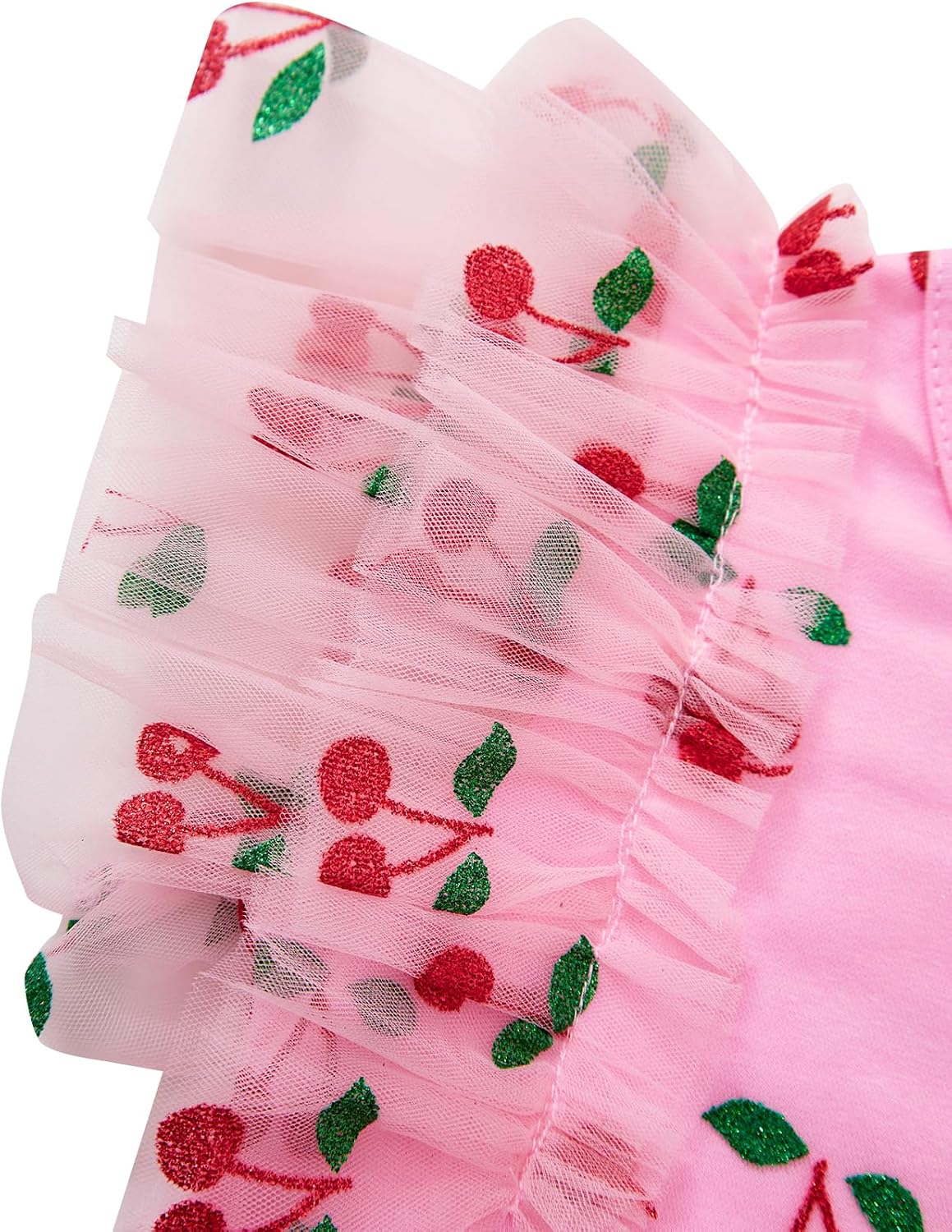 Girls Butterfly Birthday Dress Rainbow Tutu Sparkle Sequin Tulle Doubble Sleeve Ruffle Bowknot Dresses